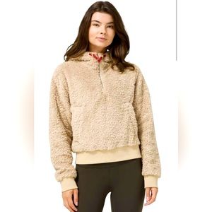 Lululemon Oh So Sherpa Half Zip Trench 6 Hoodie Jacket TRNH Tan Teddy Bear